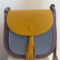💟 Italian Leather Crossbody Bag – Handmade