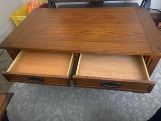 coffee table with drawers