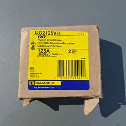 125 Amps square d QO Type two pole 22k