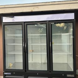 3-Door Commercial Glass Display Refrigerator