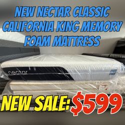 NEW NECTAR CLASSIC CALIFORNIA KING MEMORY FOAM MATTRESS 