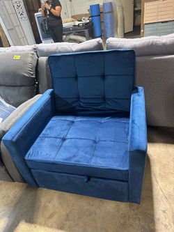 Convertible Sleeper Chair, 3 in 1 Sleeper Chair Bed Pull Out Sofa Bed Chairs, Single Sofa with Adjustable Backrest for Adults Reading Living Room, Bed