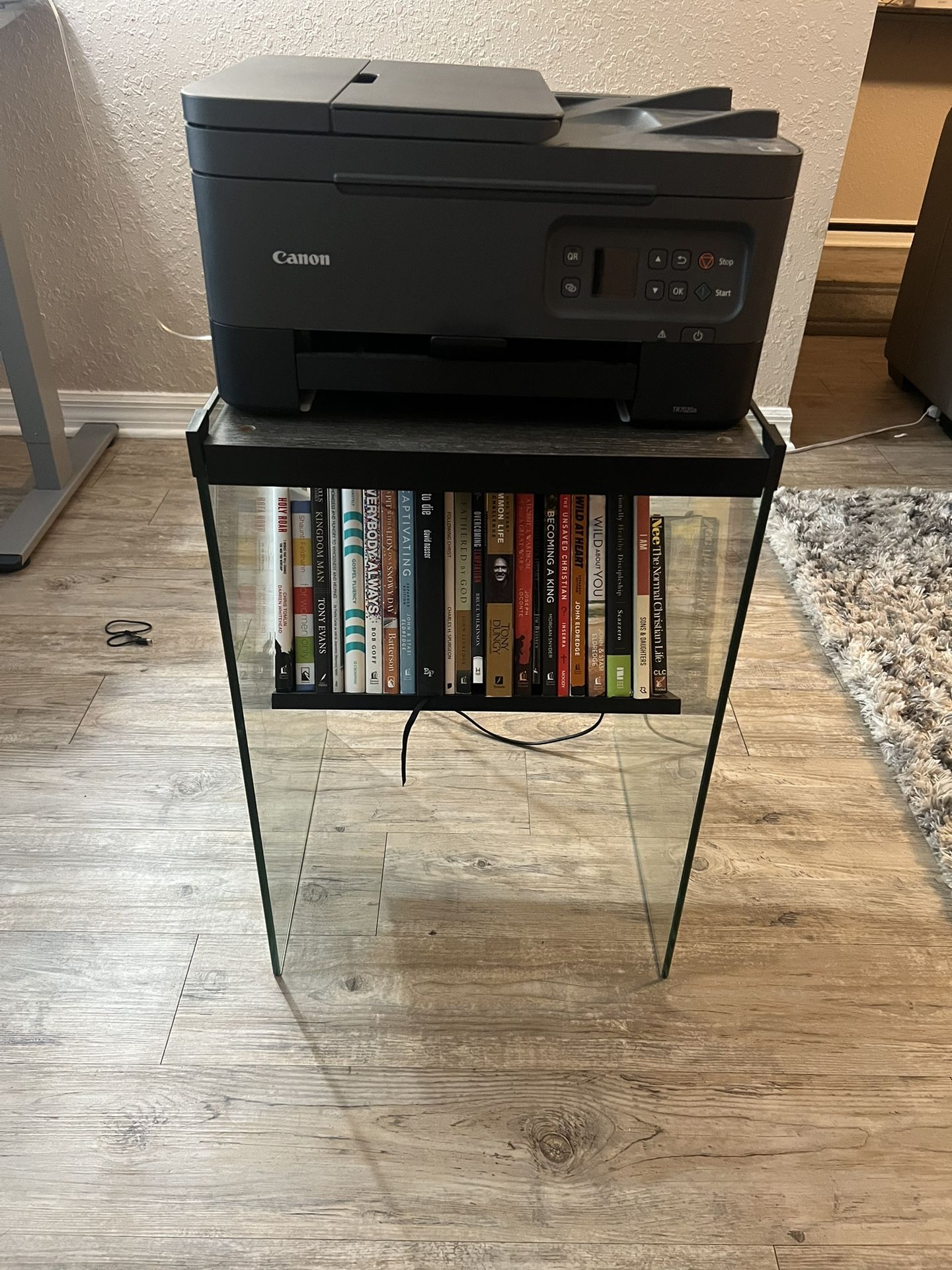 Office End Table/ Book Shelf- Faux wood - $20