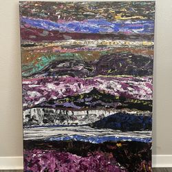 Abstract Acrylic Painting On Canvas (Original)