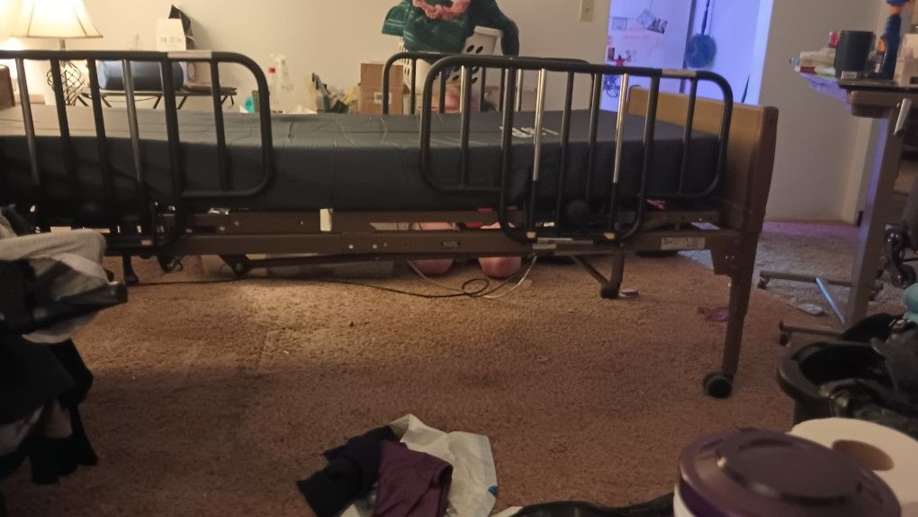 Hospital Bed And Table
