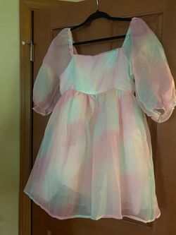 Pretty girls pastel colored dress