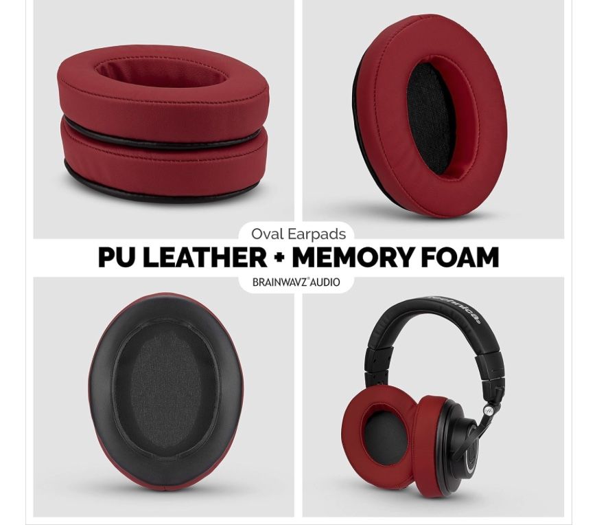 Audio Technica BurgundyEar pads Only