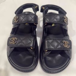 Chanel Quiltied Dad Sandals