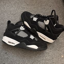 size 9 air jordan 4 white thunder 