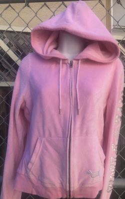 Vs Pink pink rhinestone hoodie