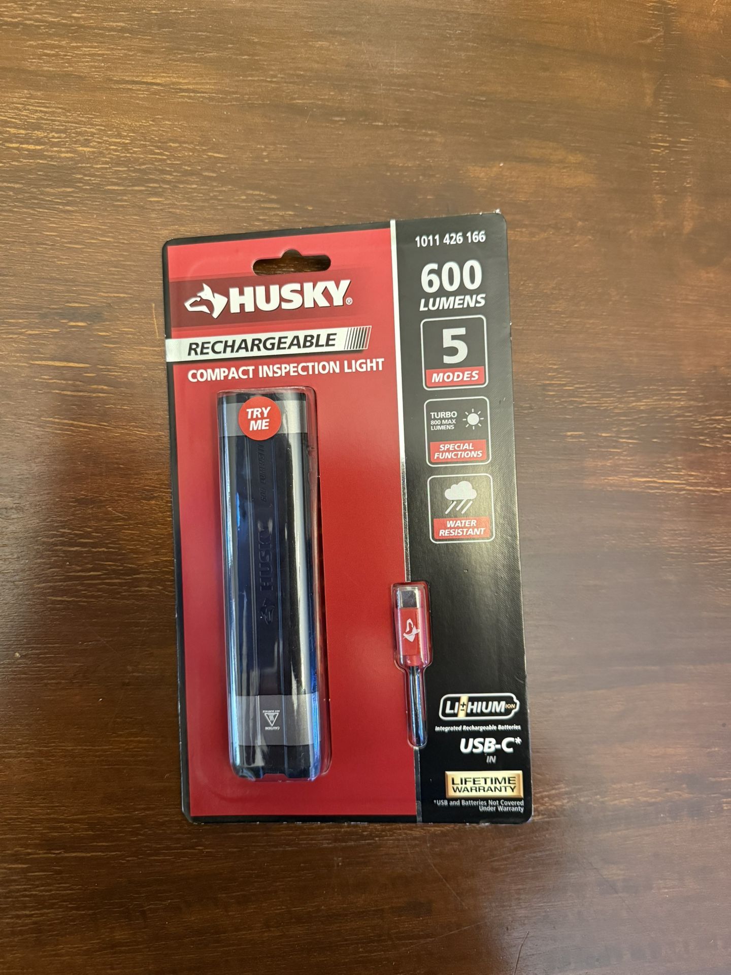 Husky 600-Lumen LED Compact RECHARGEABLE Inspection Light