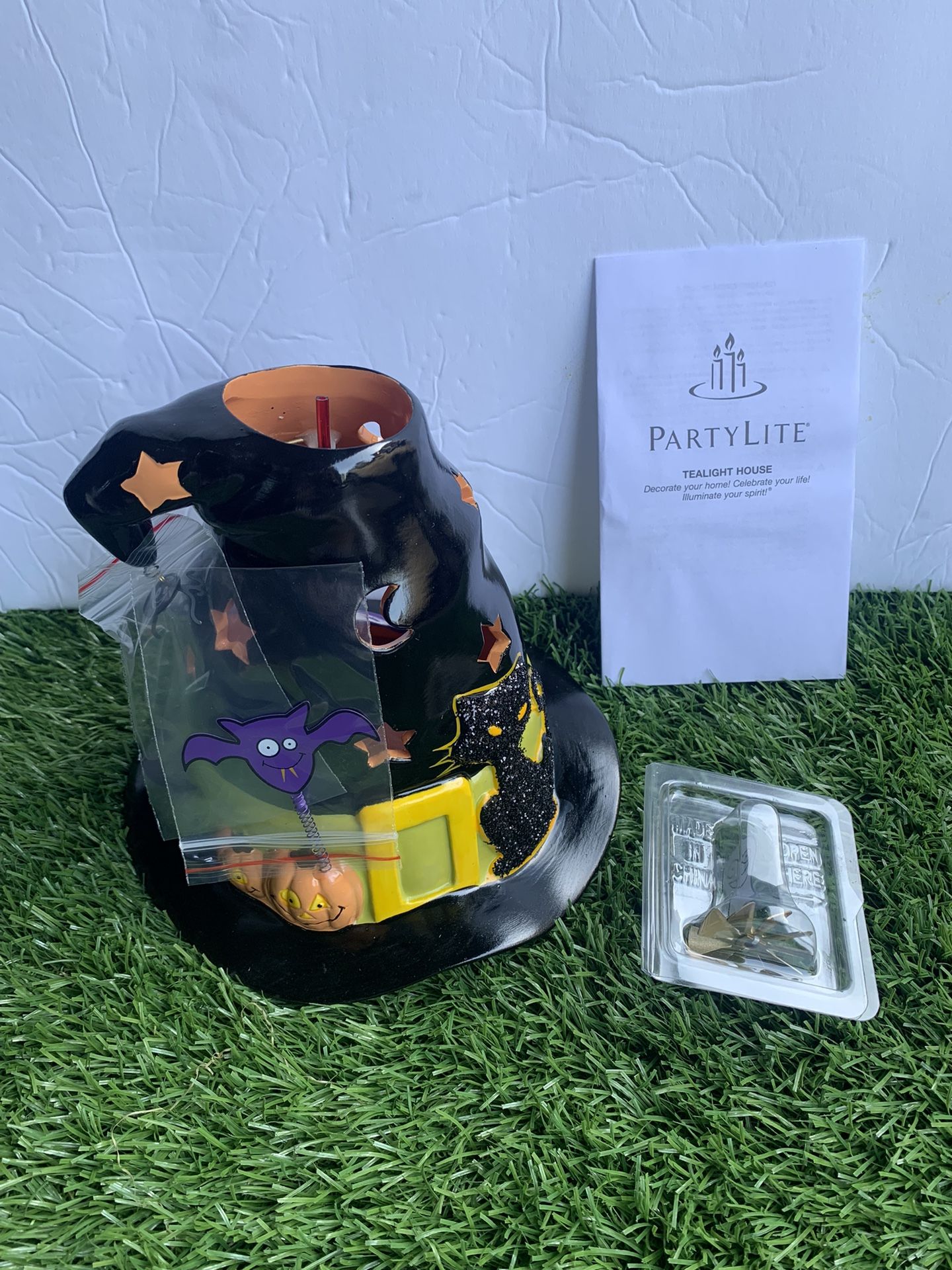 Party Lite Halloween Spooky Hat Tealight House Decor New