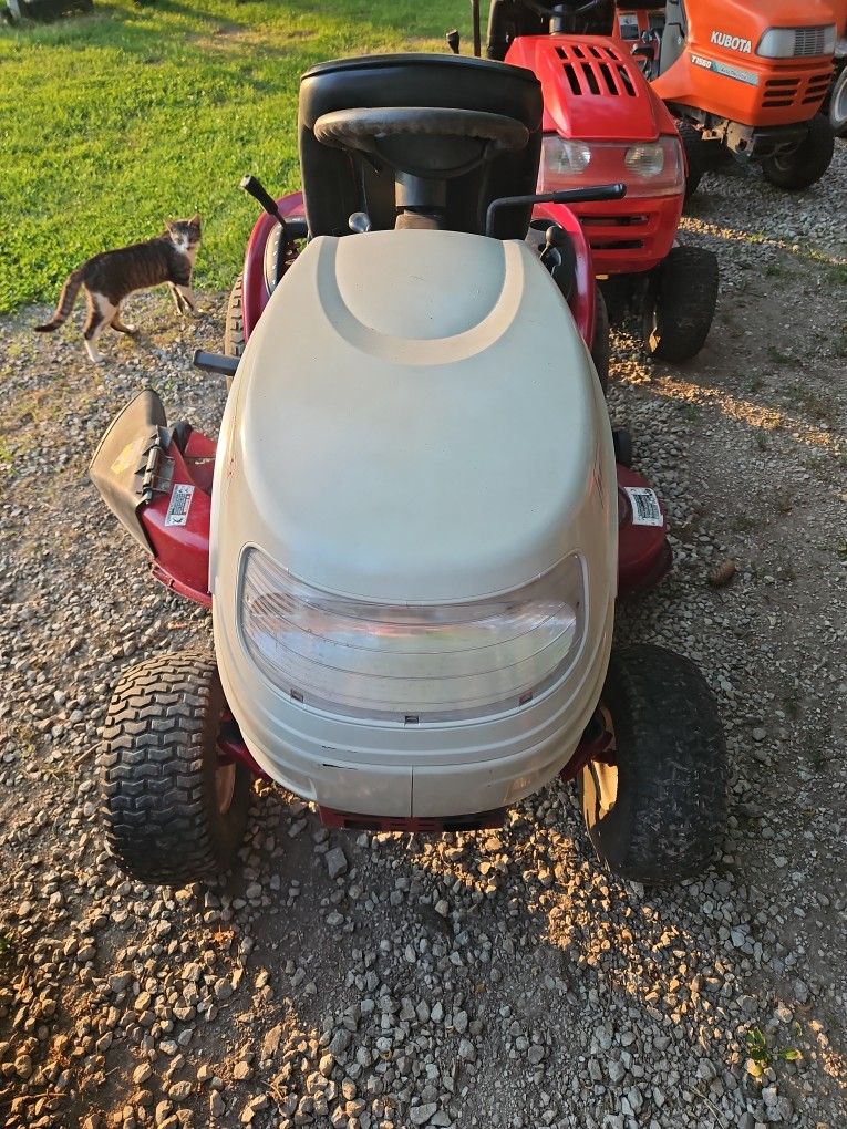 White Riding Lawn Mower