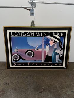 Concept Art Gallery Wine Publishing 1980 London Wine Bar San Francisco Poster US