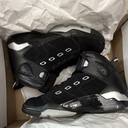 Jordan 6-17-23 Black Silver High Top Basketball Sneakers lace Up