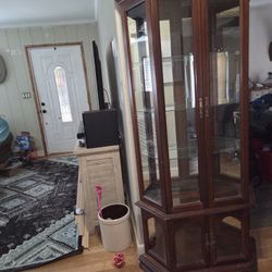Glass & Wood CURIO CABINET