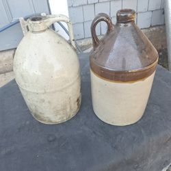 ANTIQUE STONEWARE JUGS.
