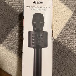 Core Innovations Wireless Bluetooth Karaoke Microphone with Built-in  Speakers + HD Recording