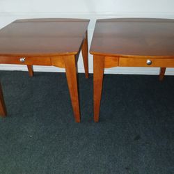 Set Of Matching End Tables With a Drawer