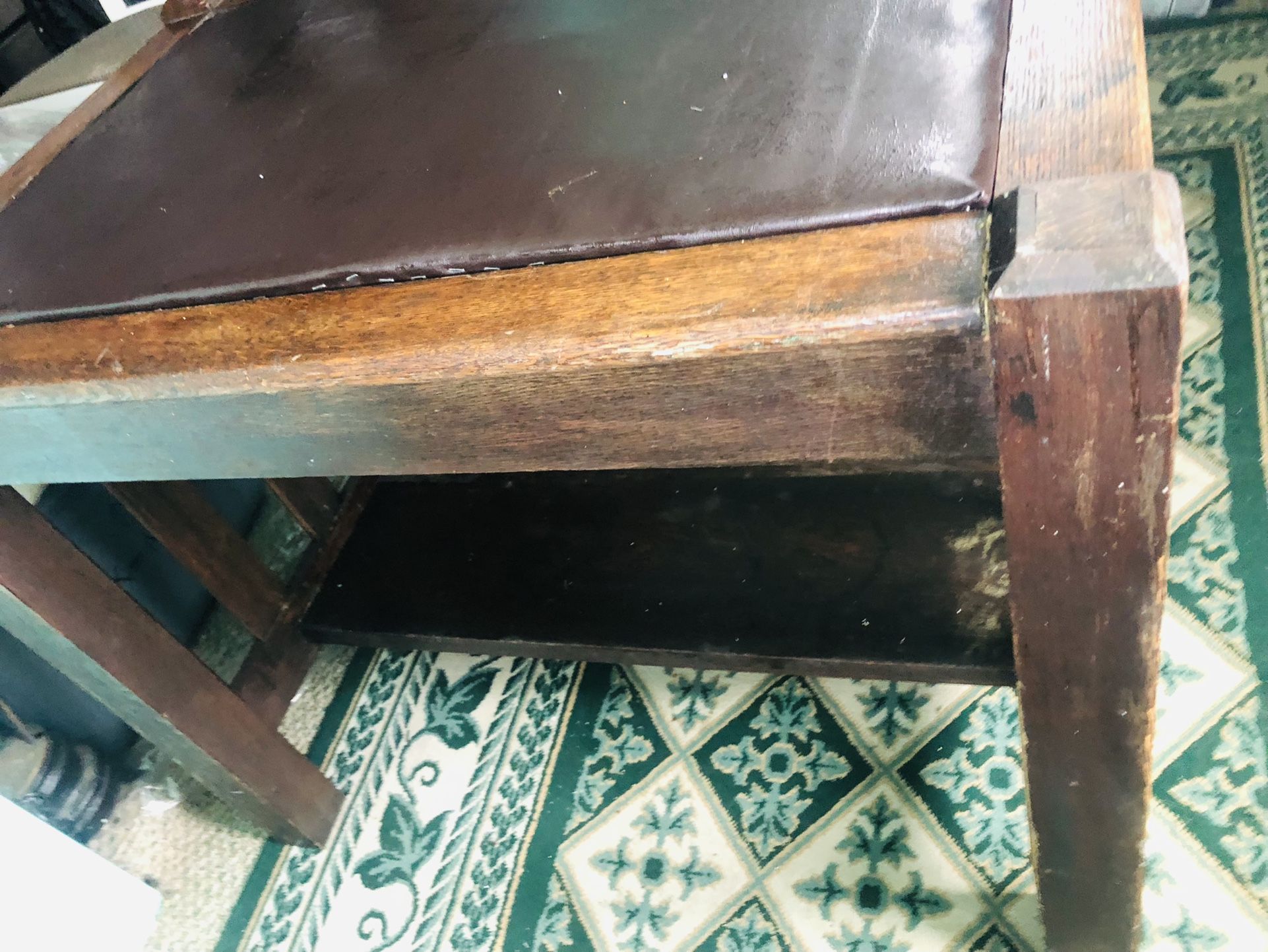 Antique Solid Oak Stickley Style Mission Flat Desk 28 inch Deep 31 Tall 40 Wide