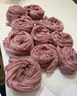Dusty Rose Cheesecloth Table Runners