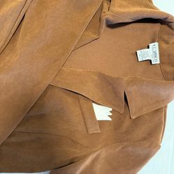 Vintage K.C. Spencer Suede Style Women’s Blazer Set – Brown / Camel Size 12