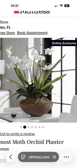 LARGE FLOWER ARRANGEMENT Uttermost Moth Orchid Planter FROM CITY FURNITURE