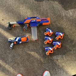 Nerf Elite Blaster Lot With CS-18 Rapidstrike
