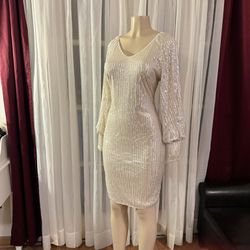 Belle Lantern Sleeve Sequin Bodycon Dress
