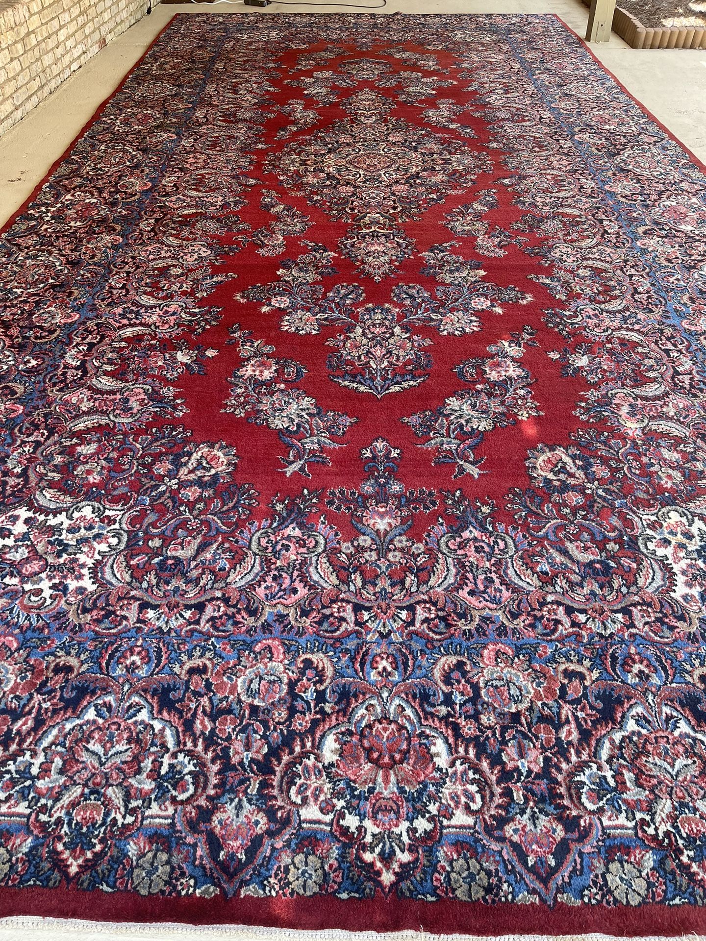 Genuine hand knotted Persian Sarough Over-Sized rug 10’X 22’