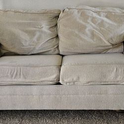 Beige Loveseat Sofa Set