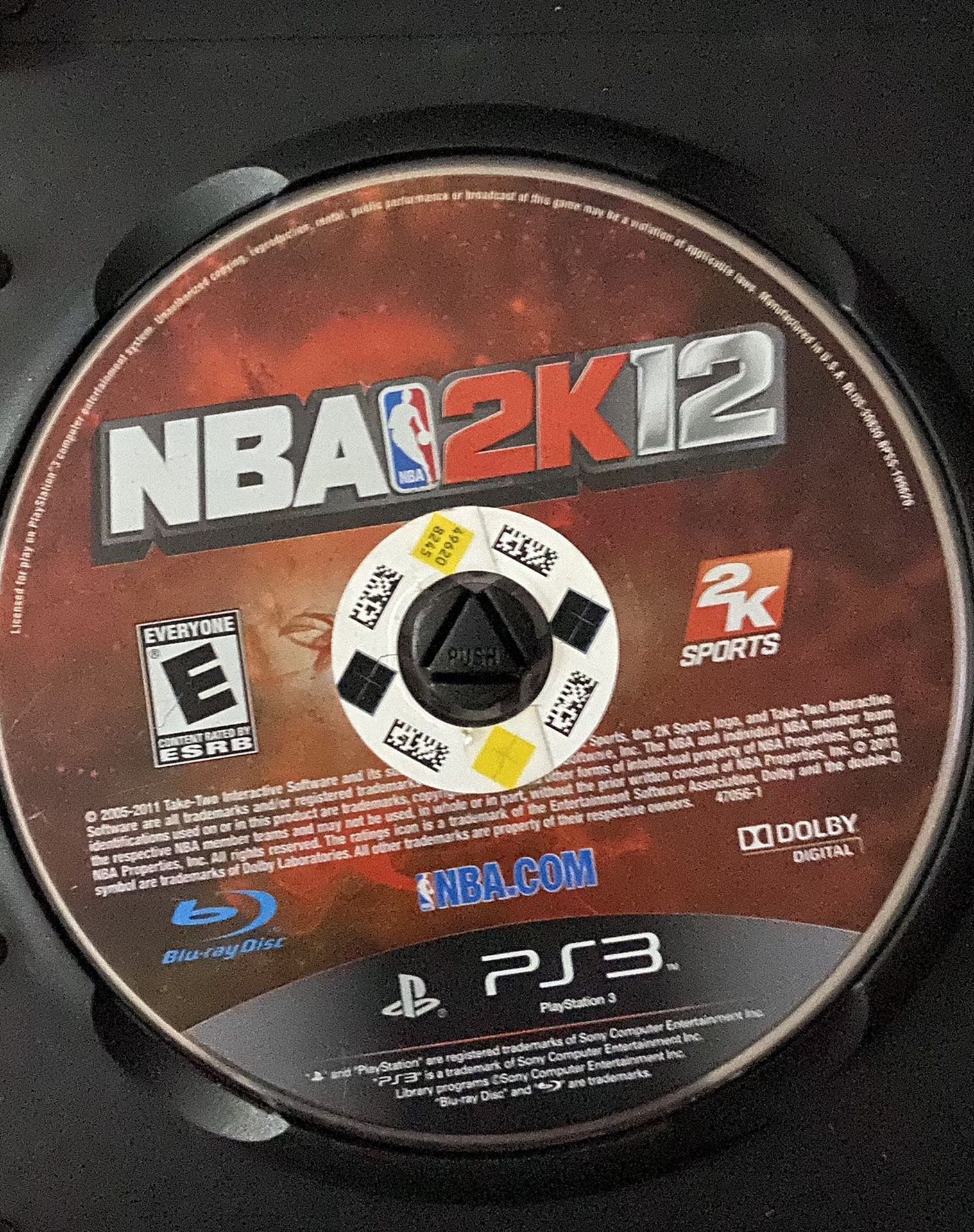 NBA 2K12 Sony PlayStation 3 PS3 Game