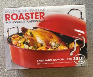 Non-Stick Steel High Dome Roaster with Rack
