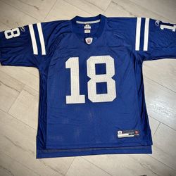 Indianapolis Colts Peyton Manning Reebok NFL Equipment Jersey Size L Blue