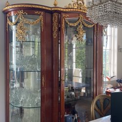 Antique Vitrine Bookcase China Cabinet 