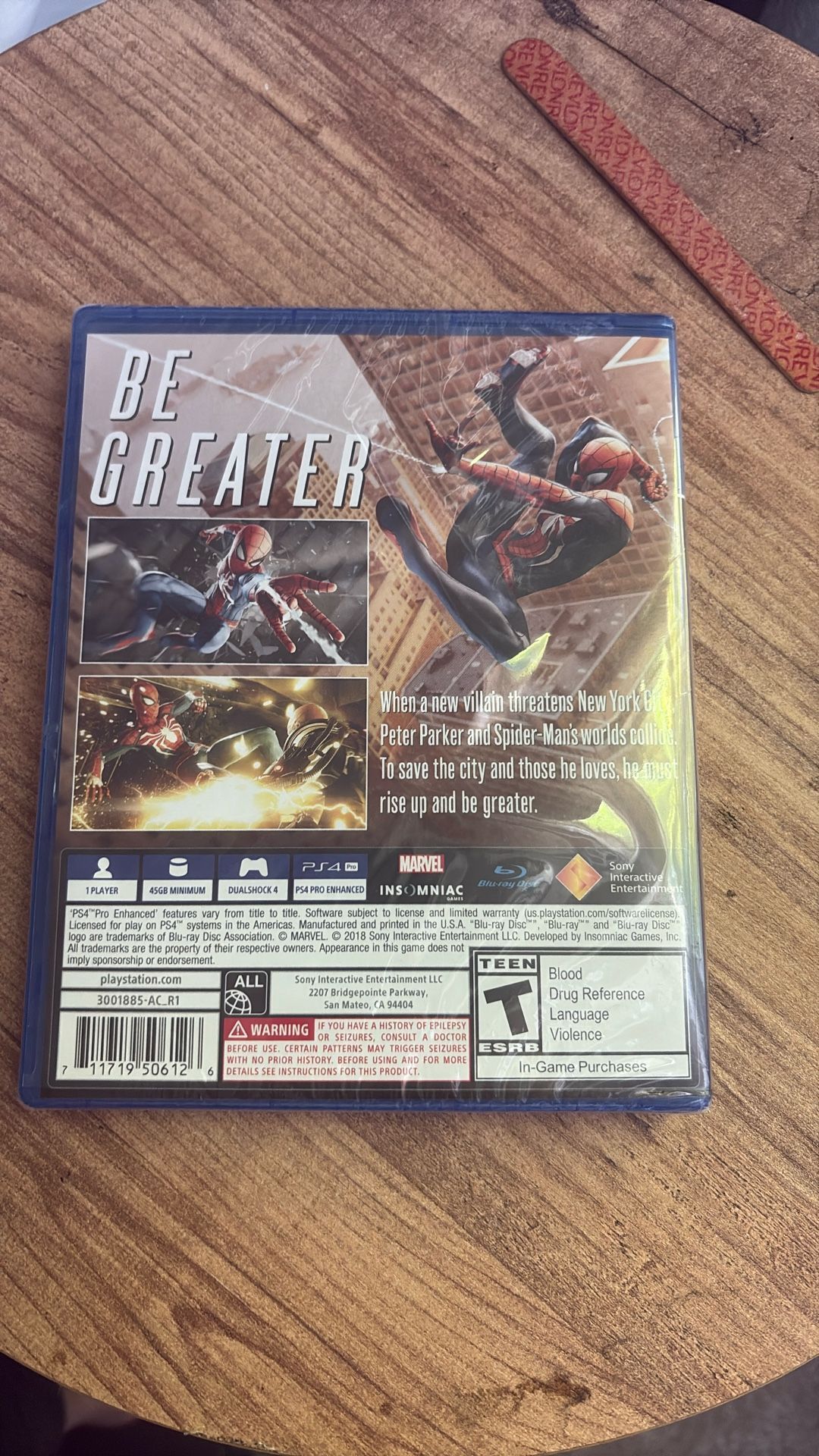 Unopened Spider-Man PS4
