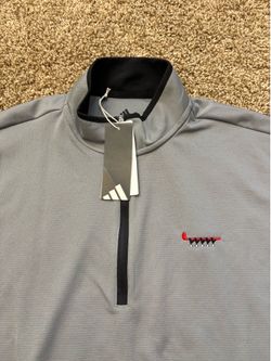 NWT Adidas Core Lightweight 1/4 Zip Golf Pullover Grey Mens Size Medium MSRP $70