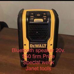 Dewalt Bluetooth Speaker 20v . $50 May Deal 💐💐