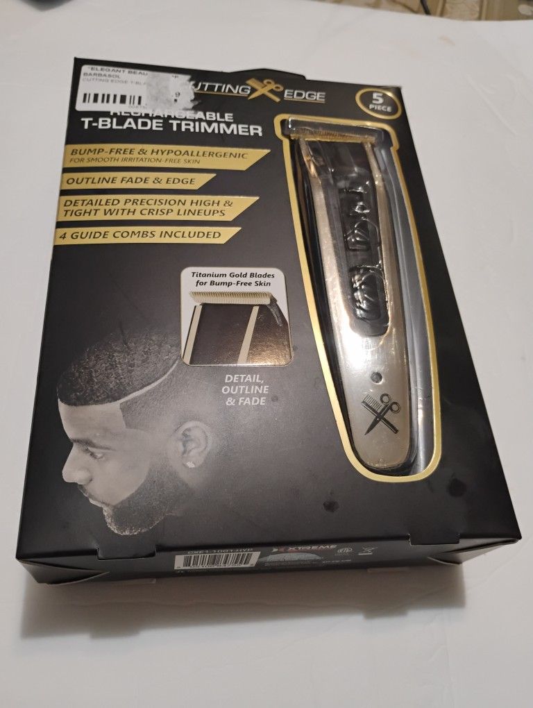 Titanuim T-Blade gold Blade For bump -free Skin.Rechargeable