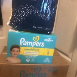 Diapers Size 7 - 8  & Night Underwear’s Size S/m 