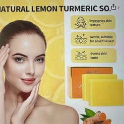 Natural Lemon And Turmeric Soap Set Of 2