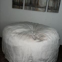 Ultimate Sack 6 Foot Memory Foam Filled Machine Washable Fur Covered Bean Bag Chair with Zipper, Double Stitching, and Durable Inner Liner,
