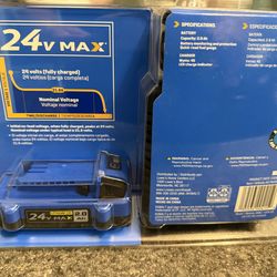Kobalt 24V MAX 2.0Ah Lithium-Ion Battery & Charger Kit #(contact info removed)- NEW