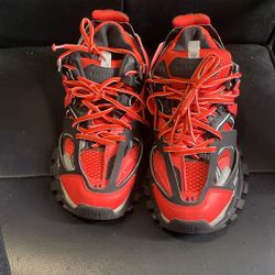 Balencigaga Tracks  Red Black And Gray