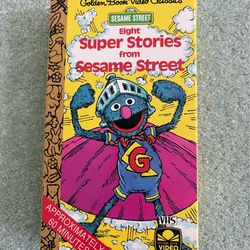 Eight super stories from Sesame Street (VHS, 1995) golden book video Classics