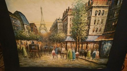 Frame less oil paint
