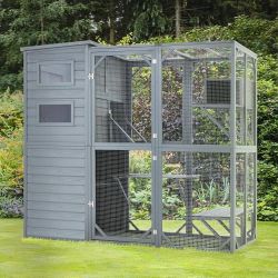 Large Cat Catio,4 Tiers Cat Enclosures House Multiple Indoor Outdoor Cats with Weatherproof Roof,Backyard Outside Cat Cage with 4 Rest