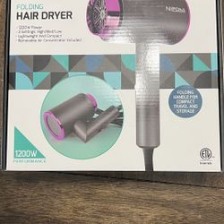 Nizoni Folding Hair Dryer - Brand New 