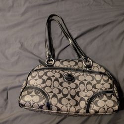 Black & Gray Coach Purse 