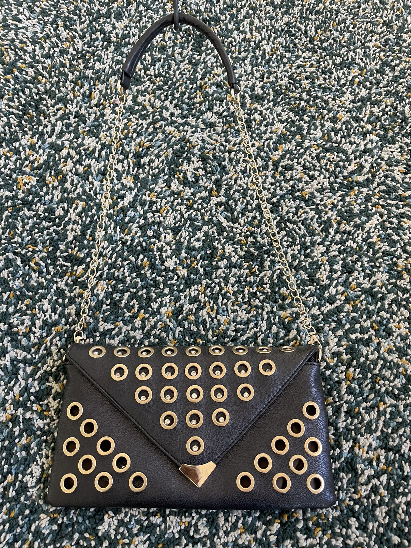 Black and Gold studded with crystal accents